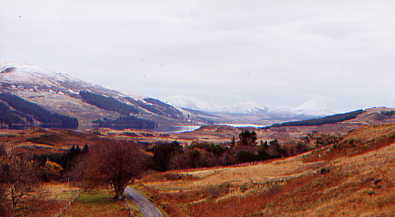 Mull's Berge im Schnee