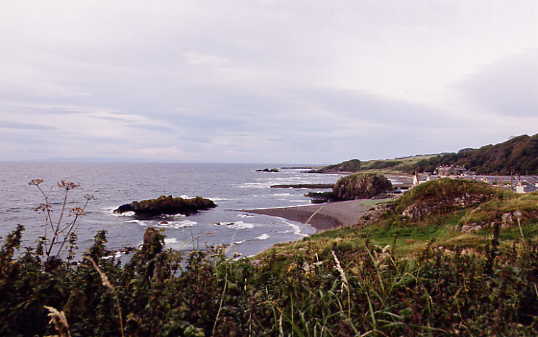 Blick vom Castle Richtung Dunure Harbour