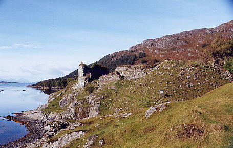 Strome Castle auf seiner Felsnase