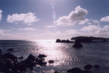 Blick von Duniveg auf Meer hinaus