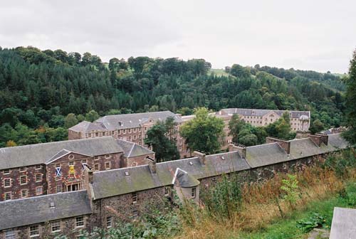 New Lanark - Blick Richtung der Spinnereien