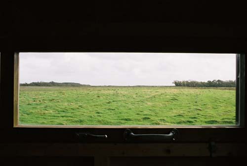 Blick auf die nahezu leergeblasenen Wiesen in Mersehead