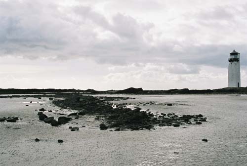 Sand, Felsen und Leuchturm - Southerness